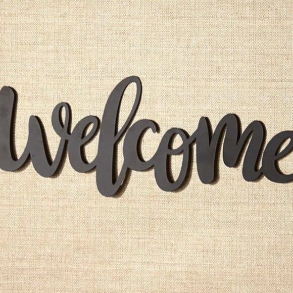 "Welcome" Metal Wall Word Sign - Picture 1 of 1